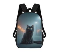 sinyumoney Mystical Black Cat Night 17inch Mochila Escolar Impresa En 3D Para Niños, Mochila Escolar Informal De Moda, Mochilas De Viaje Para Niños Y Estudiantes.