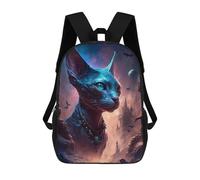 sinyumoney Mystical Celestial Feline Mochila Infantil De Moda Divertida Mochila Escolar Para Niños Y Adolescentes Con Impresión 3D Para Niños 17inch