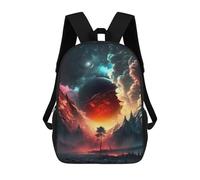 sinyumoney Mystical Cosmic Landscape -1 Mochilas Para Niños Mochila Escolar Mochila Escolar Impresa En 3D Para Niños Estudiantes De Primaria Y Secundaria 17inch