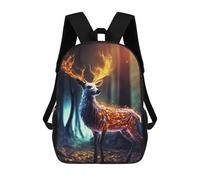 sinyumoney Mystical Deer in Forest Mochila Escolar Resistente Al Agua, Mochila De Viaje, Bolsa Para Computadora Para La Escuela/trabajo/viajes 17inch