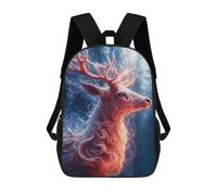 sinyumoney Mystical Deer Portrait in Winter Forest Mochila Escolar Grande Resistente Al Agua Para Portátil Para Niños/niñas/adolescentes 17inch