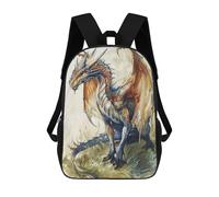 sinyumoney Mystical Dragon Sketch Mochila Escolar Grande, Ligera E Informal Para Niñas, Niños Y Adolescentes 17inch