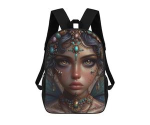 sinyumoney Mystical Fairy Portrait Mochila Escolar Grande Resistente Al Agua Para Portátil Para Niños/niñas/adolescentes 17inch