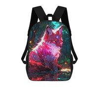 sinyumoney Mystical Fox in Enchanted Forest Mochila Infantil, Mochila Escolar De Gran Capacidad Para Estudiantes, Mochila Para Libros, Mochila Para Niños, Niñas, Adultos Y Adolescentes 17inch