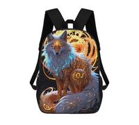 sinyumoney Mystical Fox with Glowing Ornaments Mochila Escolar Impresa En 3D 17inch Mochilas De Moda Para Niños, Mochilas Escolares Para Niños De Primaria Y Secundaria
