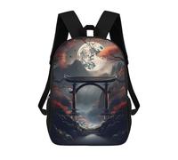 sinyumoney Mystical Gateway to Serenity Mochilas Para Niños Y Estudiantes, Mochilas Escolares Impresas En 3D, Mochilas Para Estudiantes De Primaria Y Secundaria Para Niños Y Niñas 17inch