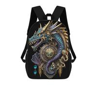 sinyumoney Mystical Golden Dragon Mochila Escolar Infantil Estampada Para Adultos Y Niños, Mochila De Viaje Para El Día A Día 17inch