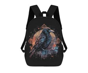 sinyumoney Mystical Gothic Raven Mochila Escolar Para Niñas 17inch Mochila Informal Ligera Para Niños Y Niñas, Ideal Para Estudiantes De Secundaria