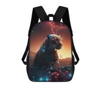 sinyumoney Mystical Leopard in Fantasy Landscape Mochila Escolar Grande, Ligera E Informal Para Niñas, Niños Y Adolescentes 17inch