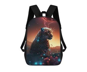 sinyumoney Mystical Leopard in Fantasy Landscape Mochila Escolar Grande, Ligera E Informal Para Niñas, Niños Y Adolescentes 17inch