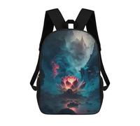 sinyumoney Mystical Lotus Valley Mochila Escolar Infantil De 17 Pulgadas Con Estampado 3D, Mochila Moderna Para Niños, Mochilas De Viaje, Bolsas Para Libros, Mochila Escolar Infantil