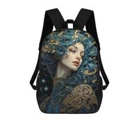sinyumoney Mystical Moonlit Elegance Mochila Infantil Para Niñas Y Niños, Mochila De Día, Escuela Primaria, Perfecta Para La Vuelta Al Cole O Educación Física, Regalos Y Viajes 17inch