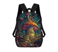 sinyumoney Mystical Mushroom Forest-4 Mochila Infantil, Mochila Escolar Para Niños, Mochila Escolar Infantil Con Estampado 3D De Dibujos Animados, Mochila De Gran Capacidad Para Niños Y Niñas 17inch