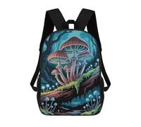 sinyumoney Mystical Mushroom Forest Illustration Mochila De Moda Para Papelería, Impermeable, Informal, Para Adolescentes, Niños, Mujeres Y Hombres 17inch