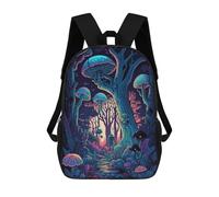 sinyumoney Mystical Mushroom Forest Mochilas Para Niños, Mochilas Escolares Personalizadas En 3D Para Niños Y Niñas, Mochilas Escolares Grandes, Mochilas Informales Para El Día A Día 17inch