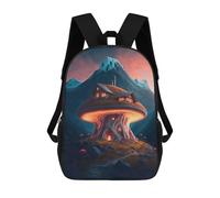 sinyumoney Mystical Mushroom House Mochilas Infantiles Escolares Impresas En 3D, Mochilas Para Niños, Mochilas De Viaje Para Niños Y Niñas, Mochilas Escolares Para Niños 17inch