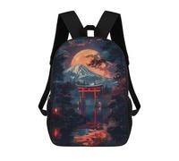 sinyumoney Mystical Night Japanese Mochila Escolar Impresa En 3D Para Niños Y Niñas, Mochila Para Portátil Para Niños/estudiantes/adultos 17inch