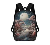 sinyumoney Mystical Night Peacock Scene Mochila Escolar Impresa En 3D Para Niños, Mochila Escolar Informal De Moda Para Viajes Para Niños Y Estudiantes 17inch