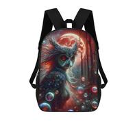 sinyumoney Mystical Owl Woman in Forest Mochila, Mochila Infantil, Mochila Escolar Para Estudiantes, Mochila Para Libros, Mochila Escolar Impresa En 3D Para Niños Y Niñas 17inch