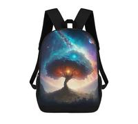 sinyumoney Mystical Space Tree Mochila Escolar Para Niños, Mochila Escolar Impresa En 3D Para Estudiantes De Primaria Y Secundaria 17inch