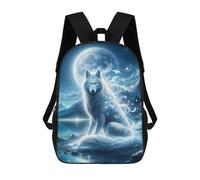 sinyumoney Mystical Wolf Mochila Escolar Grande, Ligera E Informal: Perfecta Para Viajes, Trabajo Y Uso Diario 17inch