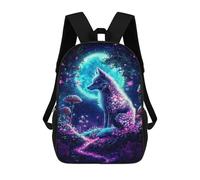 sinyumoney Mystical Wolf Mochilas Infantiles Impresas En 3D De 17 Pulgadas. Mochila Escolar Informal Impresa En 3D Para Niños De Primaria Y Secundaria.