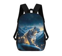 Sinyumoney Mystical Wolf with Feather Mochila escolar impermeable para ordenador portátil, para adolescentes, niñas, niños, mujeres y hombres, Un leopardo de nieve, 17"