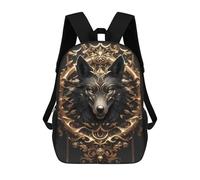 sinyumoney Mythical Majesty Wolf Mochila Escolar Grande Para Niños - Perfecta Para Viajes, Trabajo Y Uso Diario 17inch