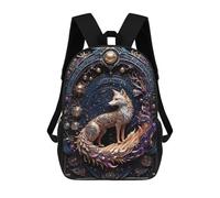 sinyumoney Mythical Red Fox Art Deco Mochila Escolar, De Trabajo, Para Portátil, Mochila - Perfecta Para Viajes, Trabajo Y Uso Diario 17inch