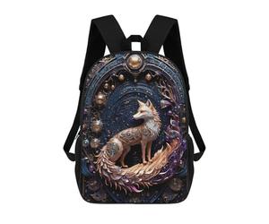 sinyumoney Mythical Red Fox Art Deco Mochila Escolar Impermeable Para Ordenador, Ideal Para El Campus, Actividades Al Aire Libre, Viajes Y Deportes 17inch