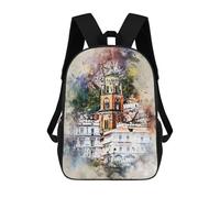 sinyumoney Naples Italy Watercolor Mochila Escolar Resistente Al Agua, Mochila De Viaje, Bolsa Para Computadora Para La Escuela/trabajo/viajes 17inch