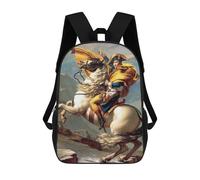 sinyumoney Napoleon Crossing The Alps Mochila Escolar Resistente Al Agua, Mochila De Viaje, Bolsa Para Computadora Para Niñas, Niños Y Adolescentes 17inch