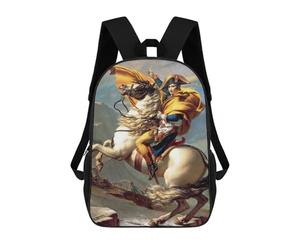 sinyumoney Napoleon Crossing The Alps Mochila Para Niños, Adolescentes Y Estudiantes, Mochilas Para Niñas, Mochilas Para Niños Pequeños, Primaria Y Secundaria 17inch