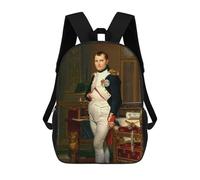 sinyumoney Napoleon in His Study Mochila Escolar Para Niños, Mochila Escolar De Gran Capacidad Para Niños, Mochila Escolar 3D, Regalos Para Niños 17inch