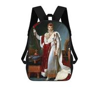 sinyumoney Napoleon in Robes Mochila, Mochila Escolar Impresa En 3D, Bolsa Para El Almuerzo Escolar, Mochila De Viaje, Mochila Para Amigos, Mochila Escolar Para Niñas Y Niños 17inch