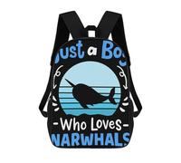 sinyumoney Narwhals Whales Narwhal Lo Mochila Infantil Con Impresión 3D, Mochila Escolar Para Niños, Mochila Informal Divertida Para Niños Y Adolescentes 17inch
