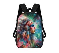sinyumoney Native American Chief Portrait Mochila Escolar Infantil De 17 Pulgadas Con Estampado 3D, Mochila Moderna Para Niños, Mochilas De Viaje, Bolsas Para Libros, Mochila Escolar Infantil
