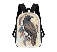 sinyumoney Native American Raven Art Mochila Escolar Para Niñas Y Niños, Mochilas De Gran Capacidad, Mochilas Ligeras Para Niños Y Estudiantes 17inch