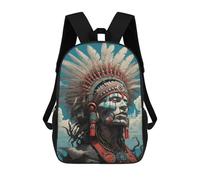 sinyumoney Native Warrior's Majesty Mochila Escolar Impresa En 3D Para Niños Y Niñas, Mochila Escolar, Mochila De Viaje Para Niños 17inch