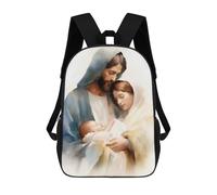 sinyumoney Nativity Scene - Baby Jesus, Mary & Josef Mochila Escolar Impresa En 3D Para Niños, Mochila Escolar Informal De Moda Para Viajes Para Niños Y Estudiantes 17inch