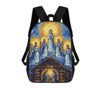 sinyumoney Nativity Scene in Style Mochila Escolar Para Niñas Mochila Impermeable Mochila Informal De Día Mochila Ligera Para Niño Y Niña Mochila Escolar 17inch
