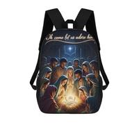 sinyumoney Nativity Scene Oh Come Let Us Adore Mochila Escolar Infantil Impresa En 3D, Mochila Informal De Moda Para Niños, Mochila De Viaje De Alta Capacidad Para Libros Para Niños 17inch