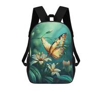 sinyumoney Natural Butterfly Mochilas Impresas En 3D 17inch Mochila Escolar Infantil Para Exteriores, Mochila Informal De Día, Bolsas De Viaje Informales Para Estudiantes De Secundaria