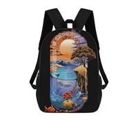 sinyumoney Nature Is Medicine Mochila Escolar Mochila Informal Para El Día A Día Mochila Escolar Para El Trabajo Bolsa De Viaje Para Acampar Aventuras Al Aire Libre Y Viajes Diarios 17inch