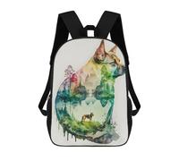 sinyumoney Nature Shaped Dog Art Mochilas De Moda Impresas En 3D 17inch Mochila Escolar Informal Para Niños De Primaria Y Secundaria