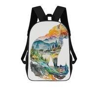 sinyumoney Nature Shaped Fox Animals Mochila Escolar Para Niñas 17inch Mochila Informal Ligera Para Niños Y Niñas, Ideal Para Estudiantes De Secundaria