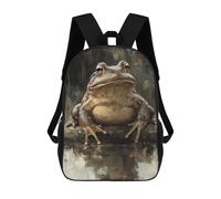 sinyumoney Nature's Camouflage Frog in Shadows Mochila Escolar, Mochila De Negocios, Mochila Impermeable Para Libros, Para Acampar, Aventuras Al Aire Libre Y Viajes Diarios 17inch