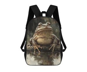 sinyumoney Nature's Camouflage Frog in Shadows Mochila Escolar, Mochila De Negocios, Mochila Impermeable Para Libros, Para Acampar, Aventuras Al Aire Libre Y Viajes Diarios 17inch