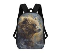 sinyumoney Nature's Majesty Bear Portrait Mochila Escolar Ligera E Informal Para Adolescentes, Niños, Mujeres Y Hombres 17inch