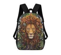 sinyumoney Nature's Majesty Lion Art Print Mochila Escolar Para Institutos De Secundaria Mochila Informal - Perfecta Para Viajes, Trabajo Y Uso Diario 17inch